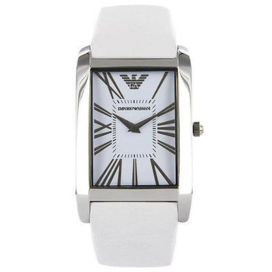 Relógio Feminino Emporio Armani AR2045 – Branco com Mostrador Retangular