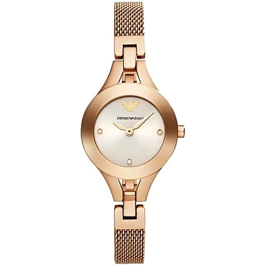 Relógio Feminino Emporio Armani AR7362 – Rosé com Pulseira Mesh