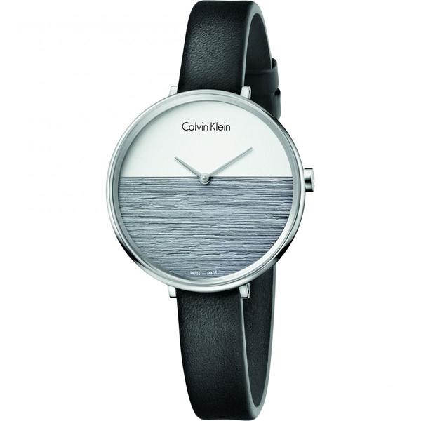 Relógio Calvin Klein Feminino K7A231C3 Preto Minimalista com Mostrador Texturizado