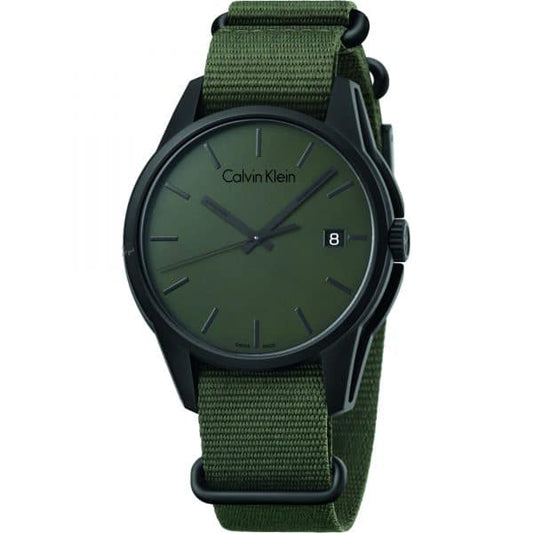 Relógio Calvin Klein Masculino K7K514WL Militar Verde com Pulseira em Tecido