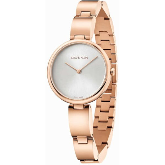 Relógio Calvin Klein com Caixa Dourada e Pulseira de Aço Inoxidável Elegante