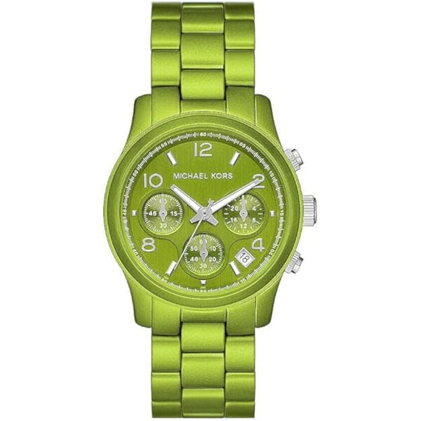 Relógio Michael Kors Cronógrafo com Caixa e Pulseira Verde Vibrante