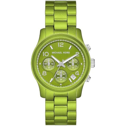 Relógio Michael Kors Cronógrafo com Caixa e Pulseira Verde Vibrante