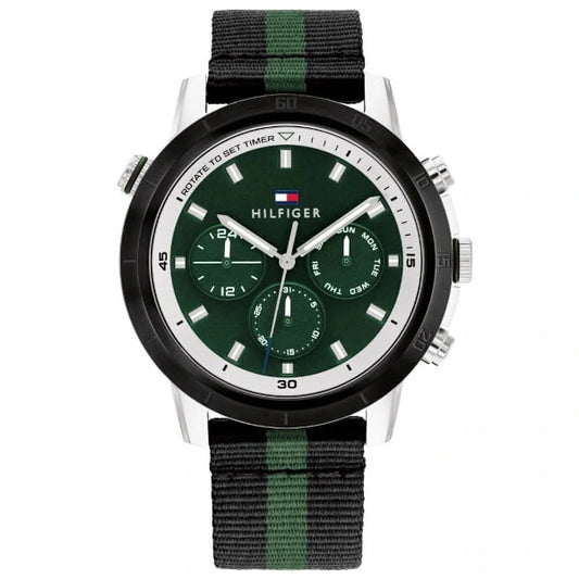 Relógio Tommy Hilfiger Green Dial com Pulseira de Tecido