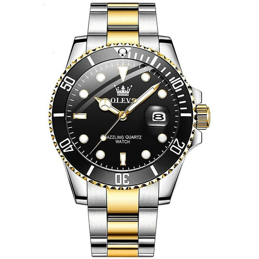Relógio Masculino Maestro Ocean Preto Gold - Edição Luxo Quartz