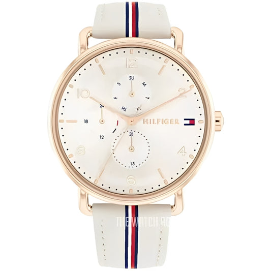 Relógio Tommy Hilfiger Rose Gold com Pulseira Branca